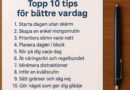Lista med topp 10 tips för bättre vardagsliv och personlig utveckling