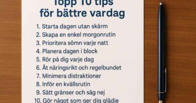 Lista med topp 10 tips för bättre vardagsliv och personlig utveckling